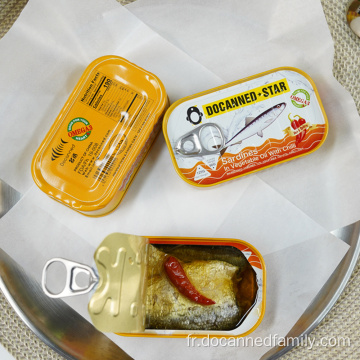 3-5PCS meilleures sardines en conserve à l&#39;huile de piment de haute qualité